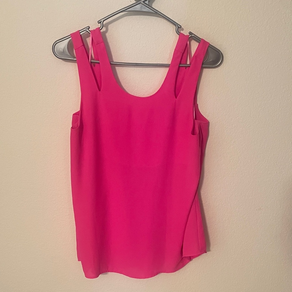 Jealous Tomato Hot Pink Double Strap Blouse